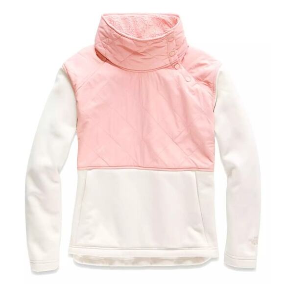 The North Face Women Medium Misty Rose/ Vintage White "Rosie Sherpa Po Jacket" - Picture 1 of 8